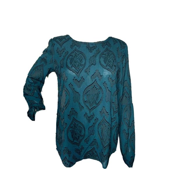 LOFT Tops - Ann Taylor LOFT XS Dark Green Floral Blouse